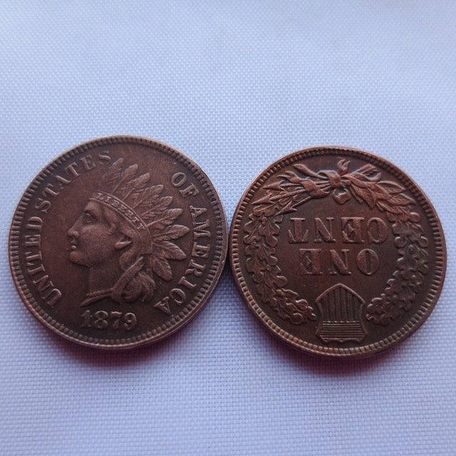 1 Pcs 1879 ONE CENT - INDIAN HEAD CENTS copy coin
