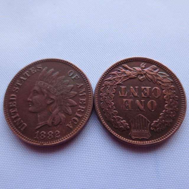 1 Pcs 1882 ONE CENT - INDIAN HEAD CENTS Copy Coin