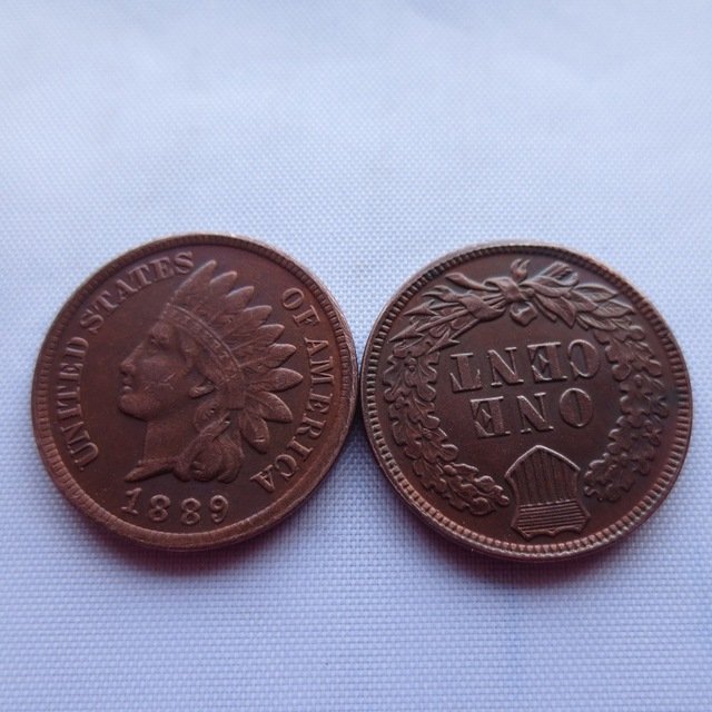 1 Pcs 1889 ONE CENT - INDIAN HEAD CENTS copy coin