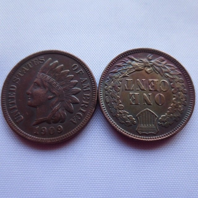 1 Pcs 1909 ONE CENT - INDIAN HEAD copy coin