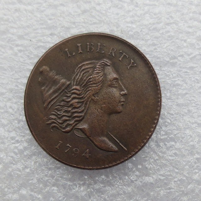 1 Pcs 1794 LIBERTY Capped HALF CENT - HEAD RIGHT copy coins Copper Manufacture