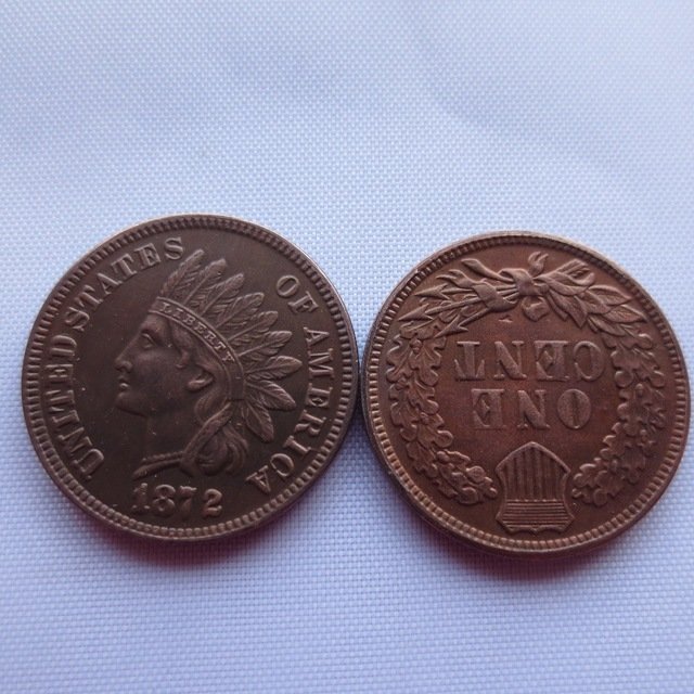 1 Pcs 1872 ONE CENT - INDIAN HEAD CENTS copy coin