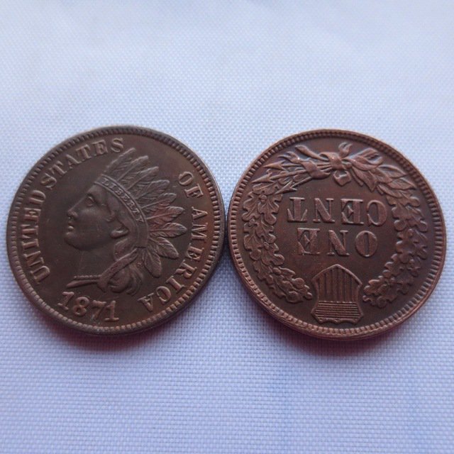 1 Pcs 1871 ONE CENT - INDIAN HEAD CENTS copy coin