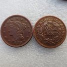 1 Pcs 1839 Braided Hair Large One Cent 100% Copper Manufacturing Old Copy Coins