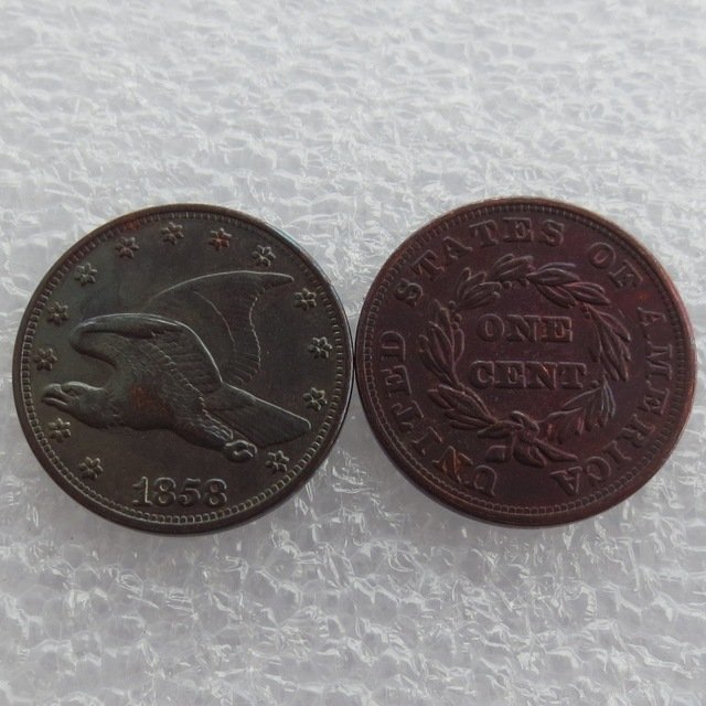 1 Pcs 1858 Flying Eagle Cents Patterns Copy Coins Copper Manufacture