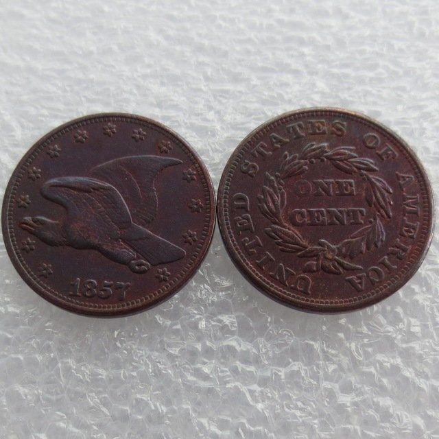 1 Pcs 1857 Flying Eagle Cents Patterns Copy Coins Copper