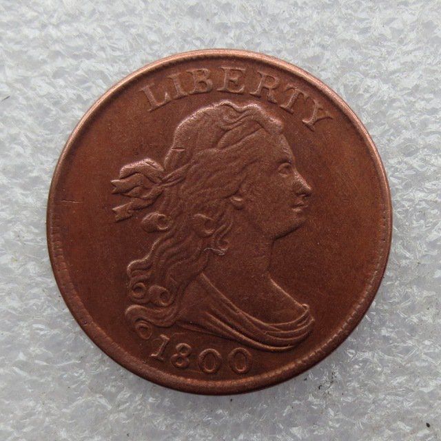 1 Pcs 1800 DRAPED BUST HALF CENTS Copy Coin Copper Manufacture
