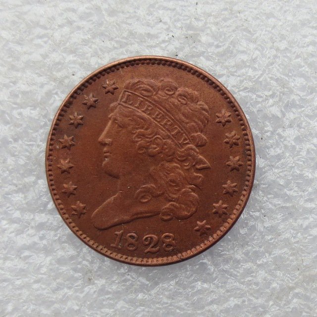 1 Pcs 1828 CLASSIC HEAD HALF CENTS Copper Manufacture copy coins