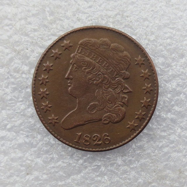 1 Pcs 1826 CLASSIC HEAD HALF CENTS Copper Manufacture copy coins