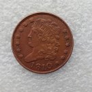 1 Pcs 1810 CLASSIC HEAD HALF CENTS Copper Manufacture copy coins