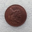 1 Pcs 1796 LIBERTY Capped HALF CENT - HEAD RIGHT coins copy Copper Manufacture 1 Pcs 1796 LIBERTY Capped HALF CENT - HEAD RIGHT coins copy Copper Manufacture
