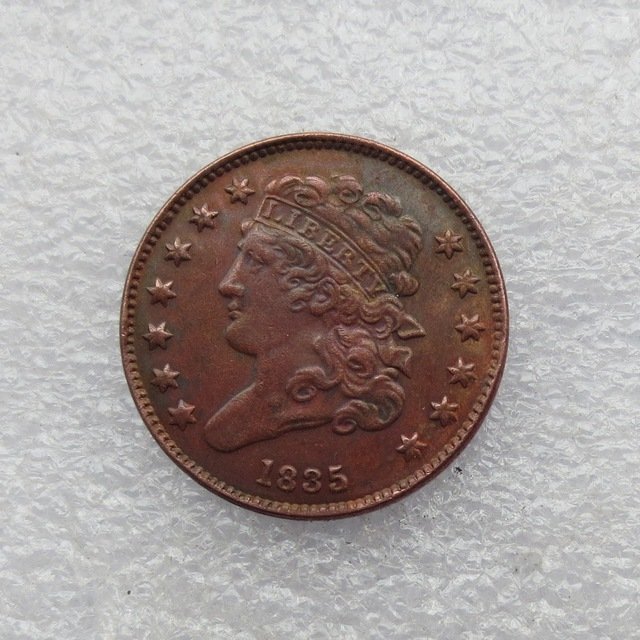 1 Pcs 1835 CLASSIC HEAD HALF CENTS Copper Manufacture copy coins