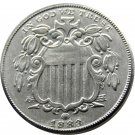 1 Pcs 1883 Shield Five Cents 75% Copper+25% Nickel Copy Coins
