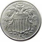 1 Pcs 1876 Shield Five Cents 75% Copper+25% Nickel Copy Coins 1 Pcs 1876 Shield Five Cents 75% Copper+25% Nickel Copy Coins