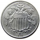 1 Pcs 1870 Shield Five Cents 75% Copper+25% Nickel Copy Coins 1 Pcs 1870 Shield Five Cents 75% Copper+25% Nickel Copy Coins