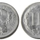 1 Pcs United States 1881 Three Cents Nickel Copy Coins