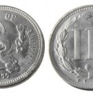 1 Pcs United States 1877 Three Cents Nickel Copy Coins