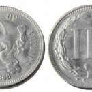 1 Pcs United States 1866 Three Cents Nickel Copy Coins