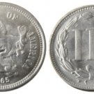 1 Pcs United States 1865 Three Cents Nickel Copy Coins