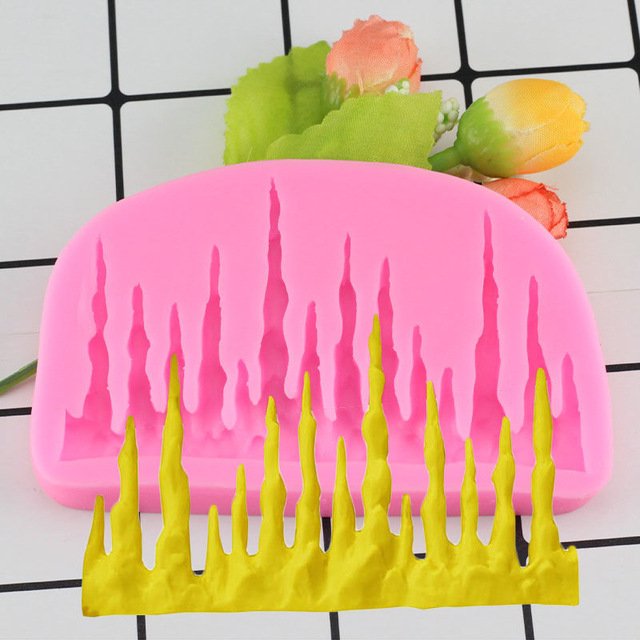 1 Pcs Icicle Christmas Silicone Mold Sugarcraft Cake Topper Decorating Fondant Molds
