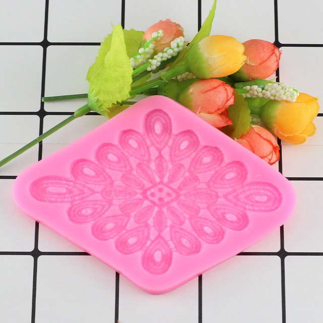 1 Pcs Sugarcraft Flower Lace Silicone Mold Fondant Mold Cake Decorating Chocolate Moulds