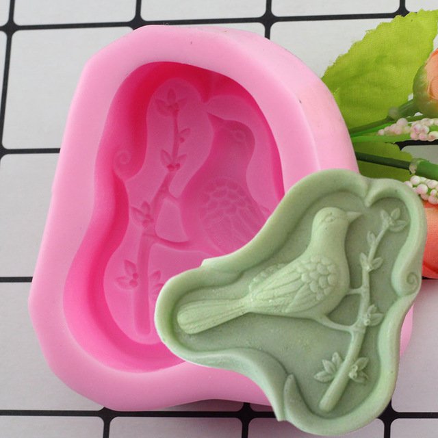 1 Pcs 3D Bird Mold Craft Art Silicone 3D Soap Mold Craft Molds DIY Handmade Candle Molds