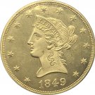 1 Pcs US 1849-O Liberty Ten Dollars Head Eagle Without Motto Gold Copy Coins