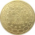 1 Pcs US CSA 1861 Confederate Twenty Dollars Gold Coin Brass Metal Copy Coins 1 Pcs US CSA 1861 Confederate Twenty Dollars Gold Coin Brass Metal Copy Coins