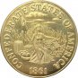 1 Pcs US CSA 1861 Confederate Twenty Dollars Gold Coin Brass Metal Copy Coins