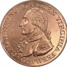 1 Pcs US 1792 Undated Washington Born Virginia Red Copper Copy Coin