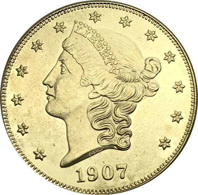 1 Pcs US 1907-S Liberty Twenty Dollars In God We Trust Gold Copy Coins