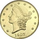 1 Pcs US 1907-S Liberty Twenty Dollars In God We Trust Gold Copy Coins 1 Pcs US 1907-S Liberty Twenty Dollars In God We Trust Gold Copy Coins