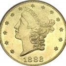 1 Pcs US 1882-S Liberty Twenty Dollars In God We Trust Gold Copy Coins 1 Pcs US 1882-S Liberty Twenty Dollars In God We Trust Gold Copy Coins