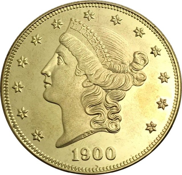 1 Pcs US 1900 Liberty Twenty Dollars In God We Trust Gold Copy Coins