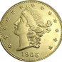 1 Pcs US 1906-S Liberty Twenty Dollars In God We Trust Gold Copy Coins