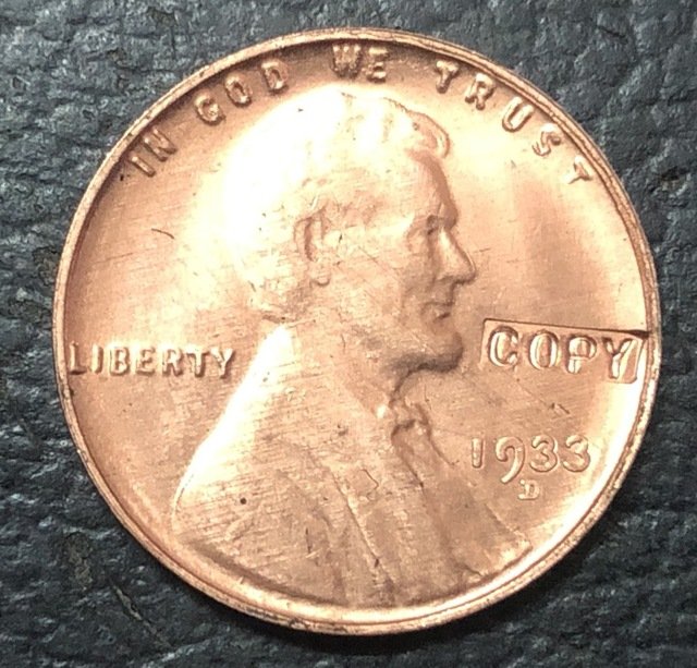 1 Pcs 1933-D US Small Cents Lincoln Penny Wheat Ear Copy Coins  For Collection