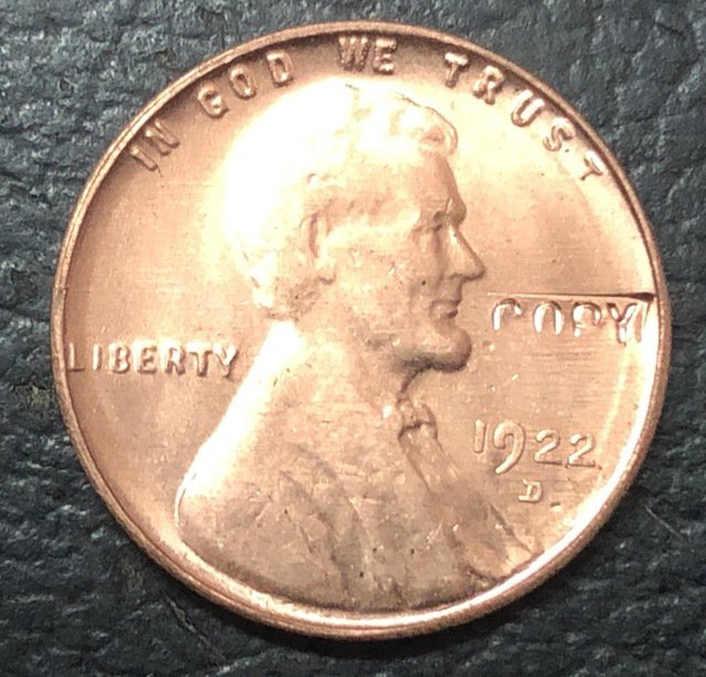 1 Pcs 1922-D US Small Cents Lincoln Penny Wheat Ear Copy Coins  For Collection