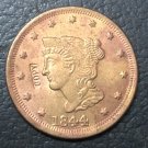 1 Pcs 1844 US Braided Hair Large One Cent Copy Coins  For Collection