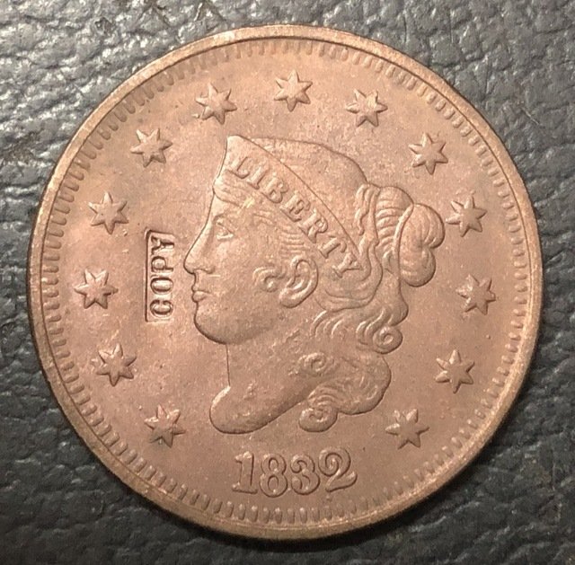 1 Pcs 1832 US Coronet Head Large One Cent Copy Coins  For Collection