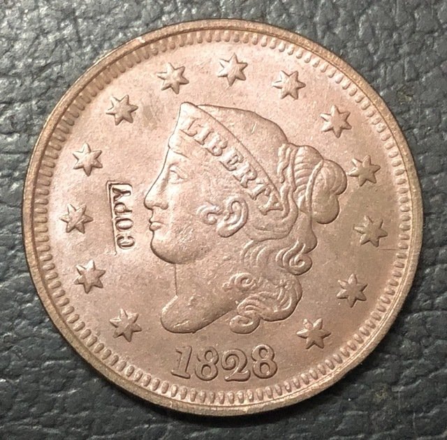 1 Pcs 1828 US Coronet Head Large One Cent Copy Coins For Collection
