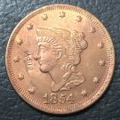 1 Pcs 1854 US Braided Hair Large One Cent Copy Coins For Collection 1 Pcs 1854 US Braided Hair Large One Cent Copy Coins For Collection