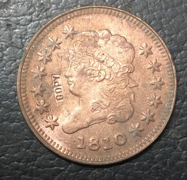 1 Pcs 1810 US Classic Head Large One Cent Copy Coins  For Collection