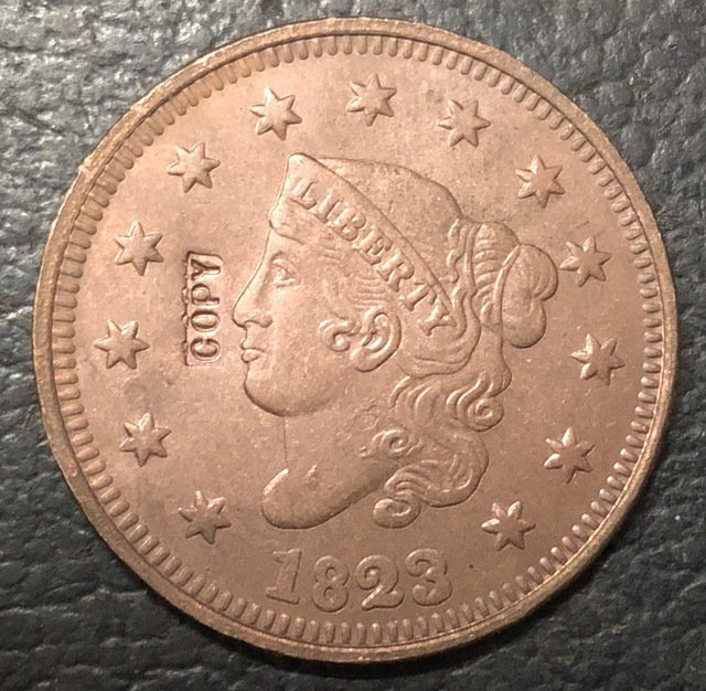 1 Pcs 1823 US Coronet Head Large One Cent Copy Coins  For Collection