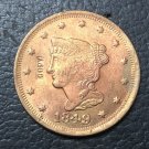 1 Pcs 1849 US Braided Hair Large One Cent Copy Coins  For Collection