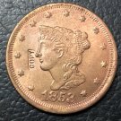 1 Pcs 1853 US Braided Hair Large One Cent Copy Coins  For Collection