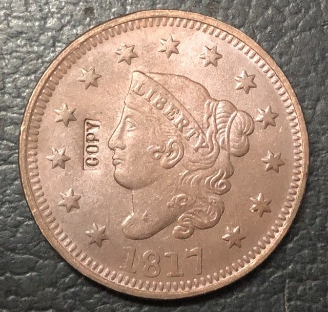 1 Pcs 1817 US Coronet Head Large One Cent Copy Coins  For Collection