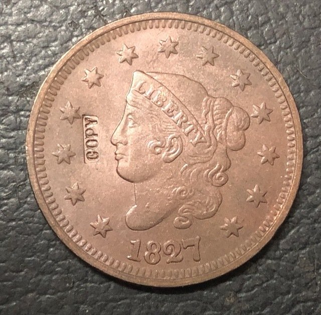 1 Pcs 1827 US Coronet Head Large One Cent Copy Coins For Collection