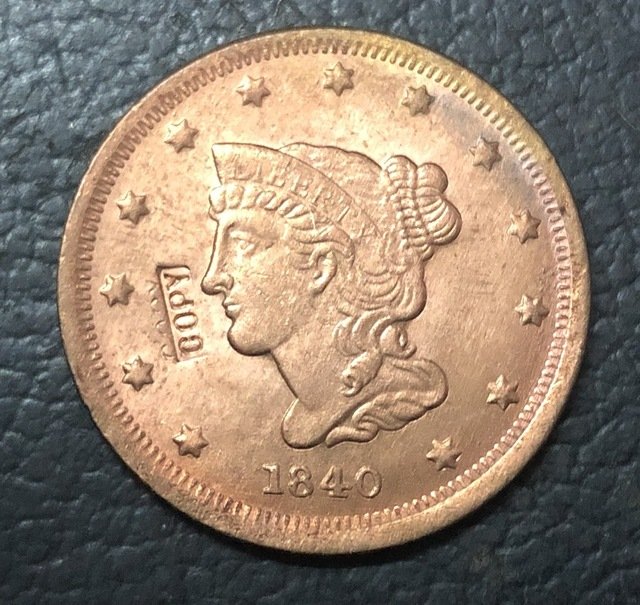 1 Pcs 1840 US Braided Hair Large One Cent Copy Coins  For Collection