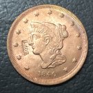1 Pcs 1840 US Braided Hair Large One Cent Copy Coins  For Collection