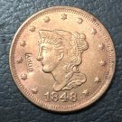 1 Pcs 1848 US Braided Hair Large One Cent Copy Coins  For Collection